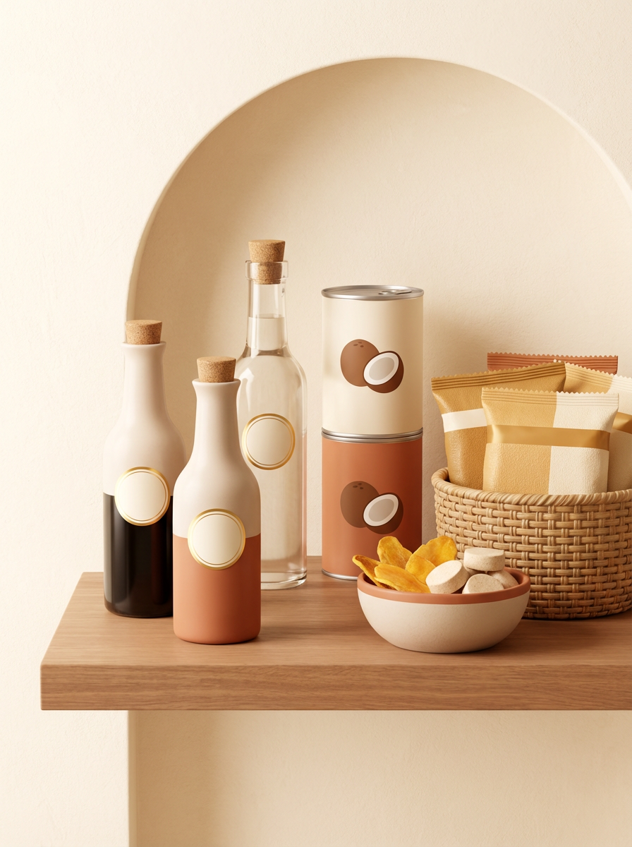 Filipino pantry staples beautifully arranged